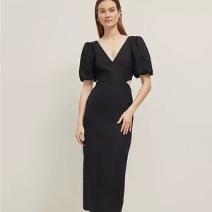 Ann Taylor Linen Blend Cutout Dress